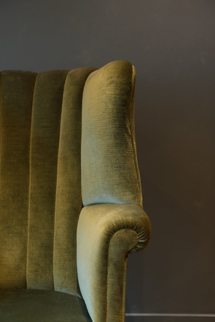 19th Century Upholstered Barrel back armchair