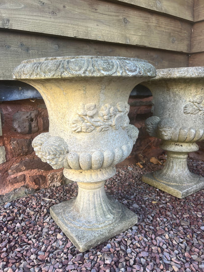 Fine pair of classical garden urns