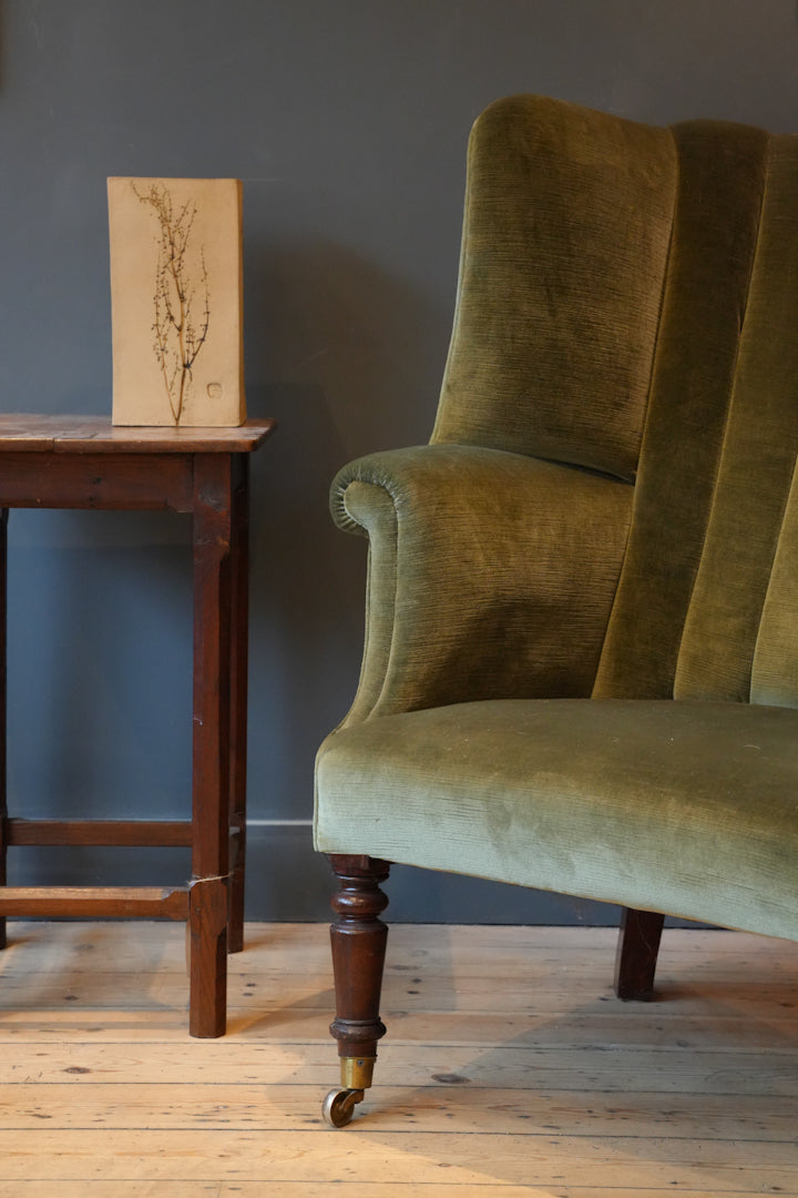 19th Century Upholstered Barrel back armchair