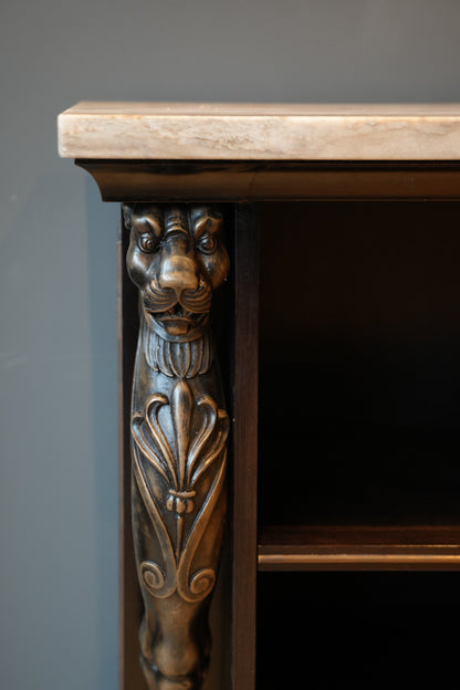 Pair of Open Bookcases in the Regency style