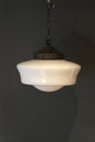 An English opaline church pendant light.