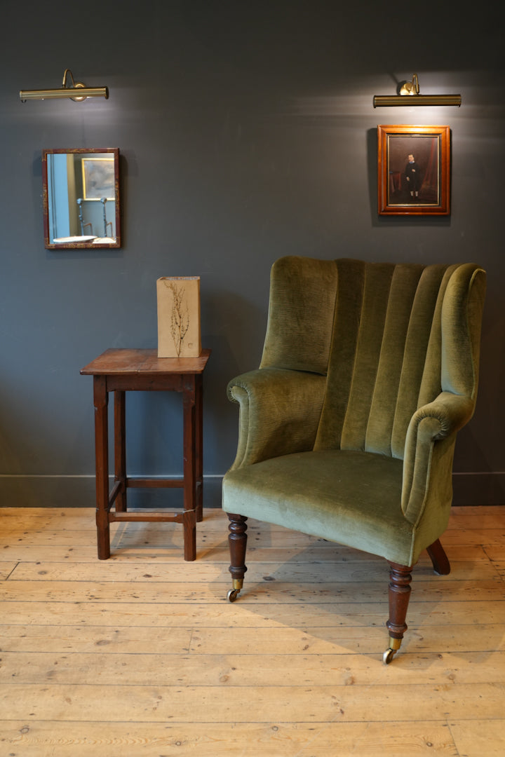 19th Century Upholstered Barrel back armchair