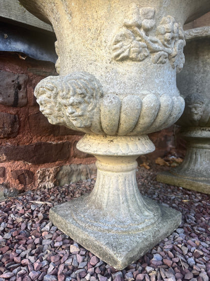 Fine pair of classical garden urns