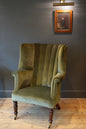 19th Century Upholstered Barrel back armchair