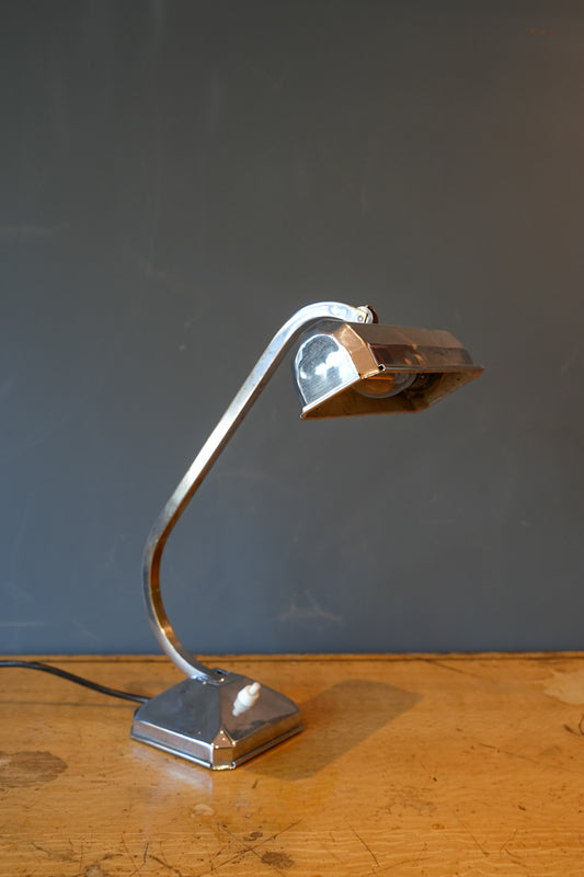 French Chrome Art Deco Desk Lamp