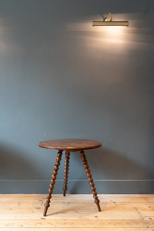 Bobbin turned walnut Cricket table