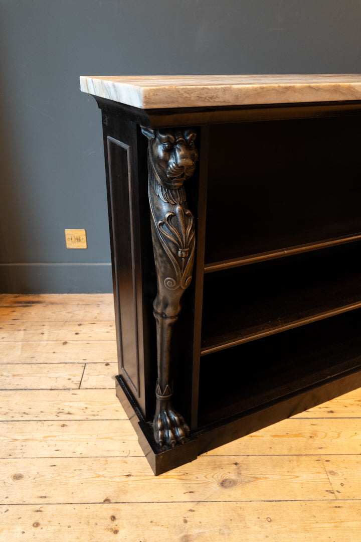 Pair of Open Bookcases in the Regency style