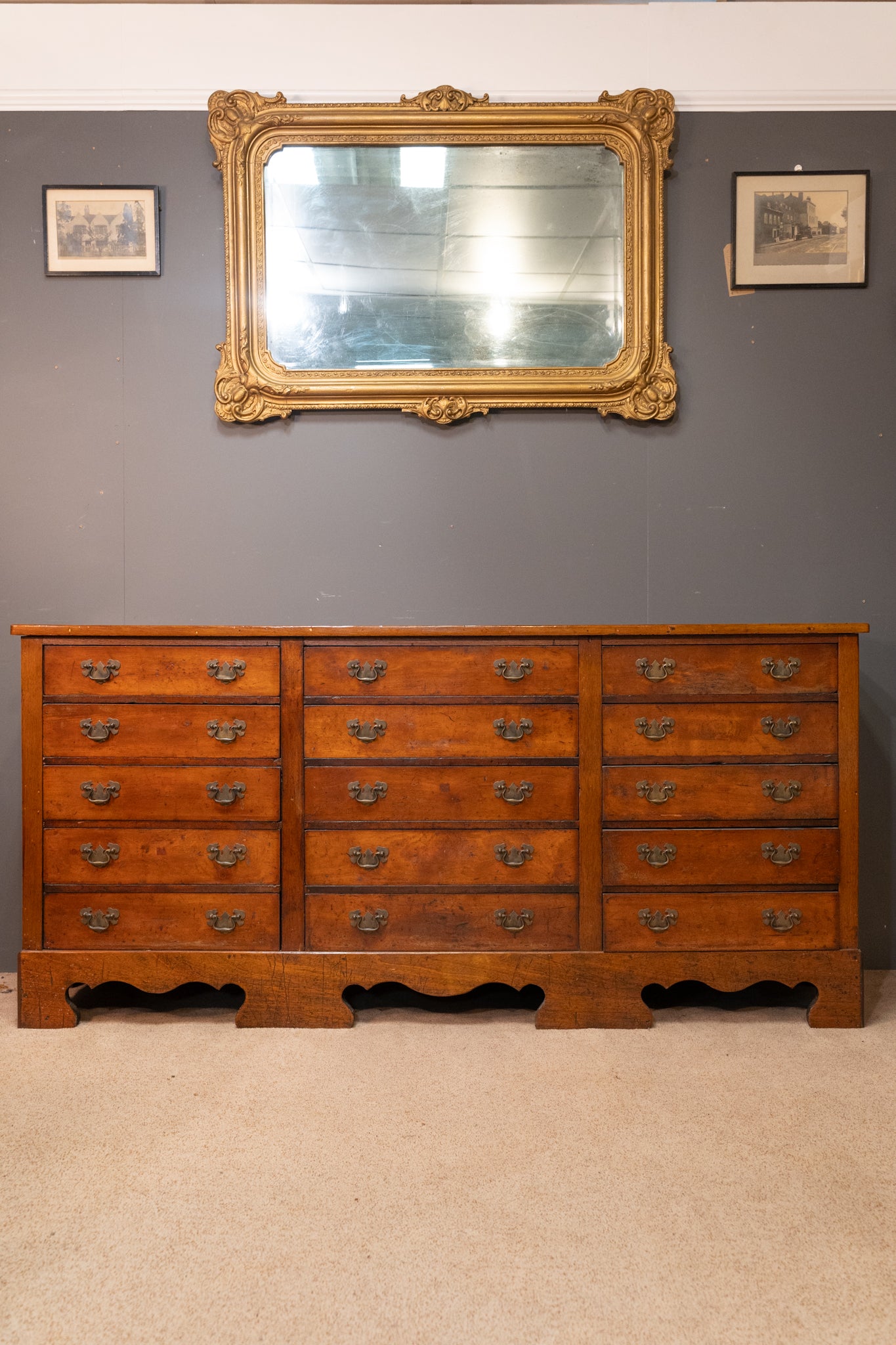 Large bank of drawers