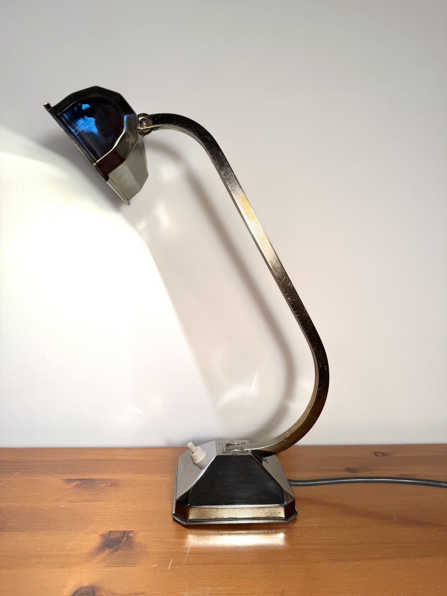 French Chrome Art Deco Desk Lamp