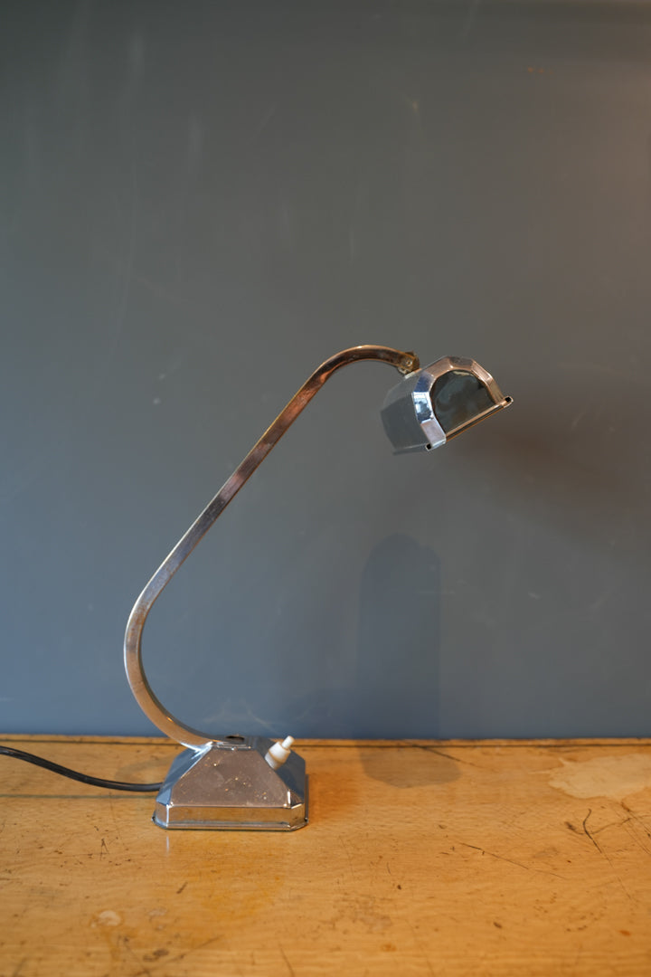 French Chrome Art Deco Desk Lamp