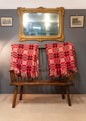 A pair of double sided traditional Welsh blankets